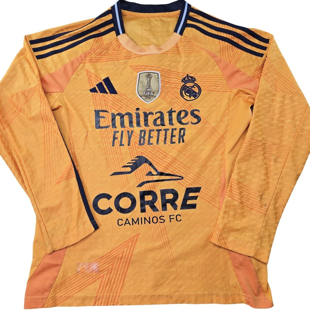 Adidas Shirt Mens M Orange Long Sleeve Jersey Soccer Breathable Moisture Wicking